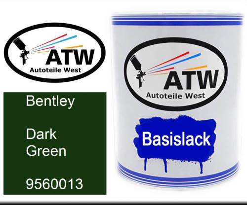 Bentley, Dark Green, 9560013: 1L Lackdose, von ATW Autoteile West.